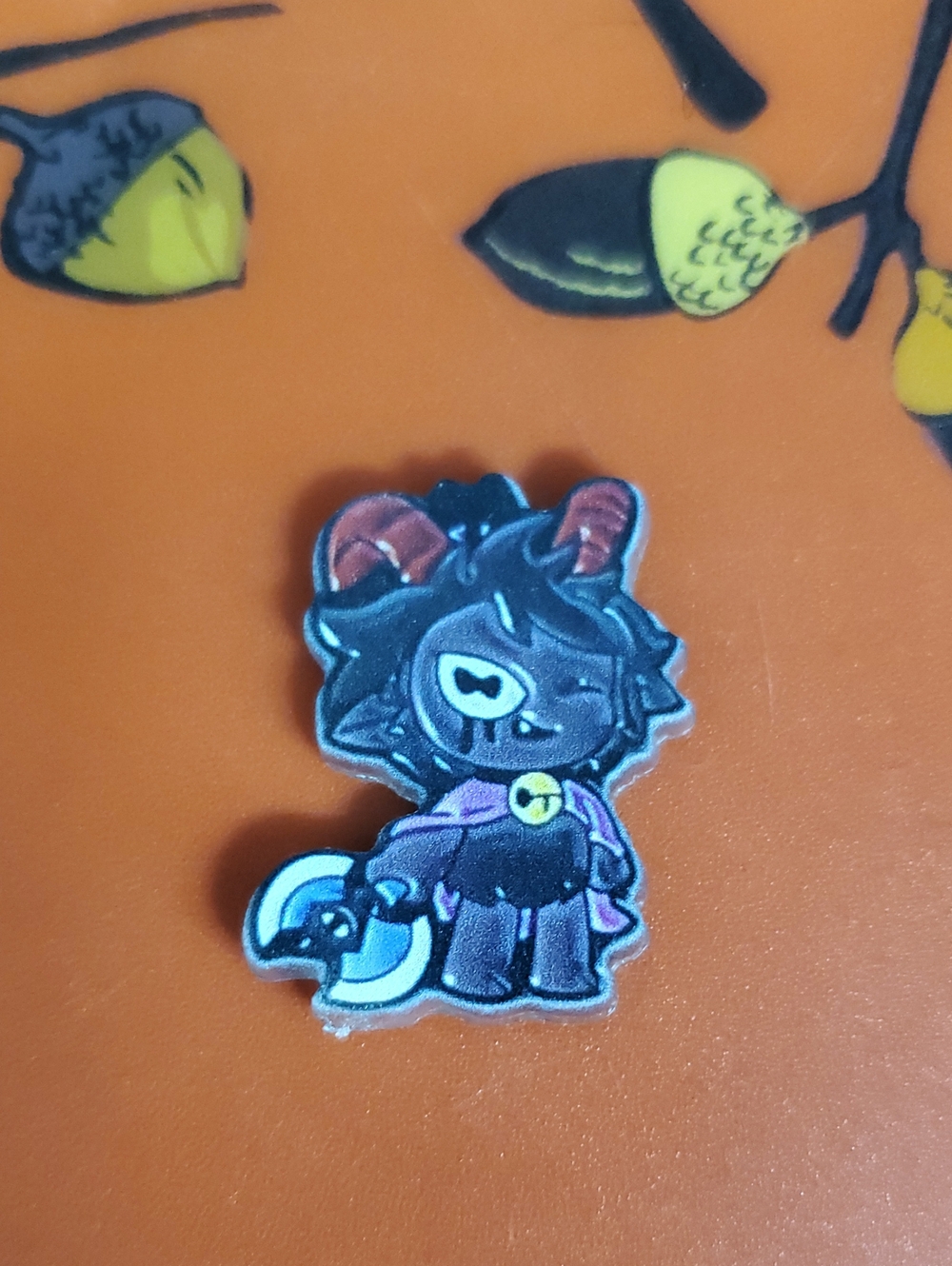 Ritual Black Goat Acrylic Pin